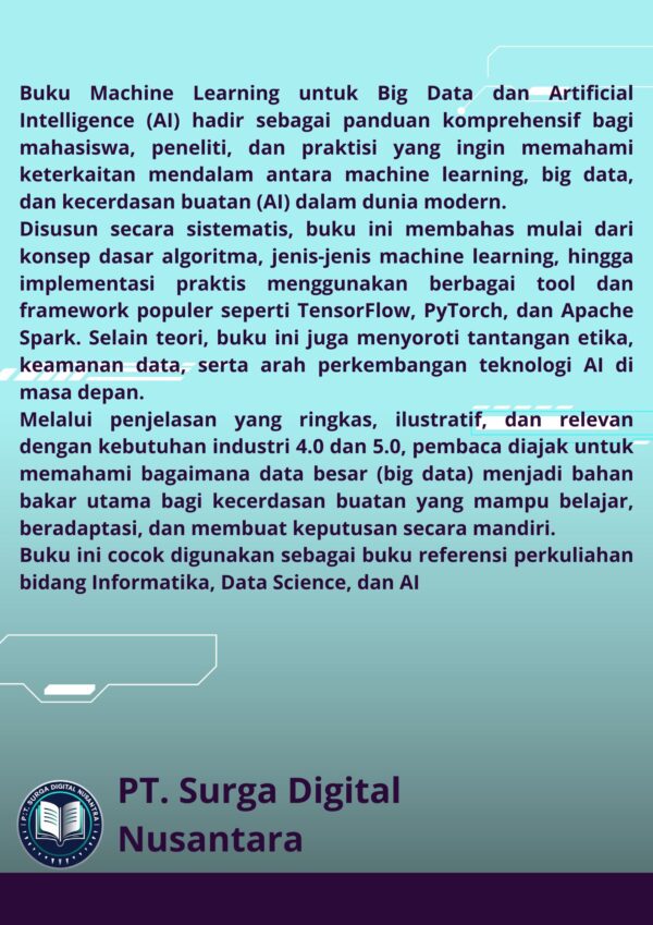 MACHINE LEARNING UNTUK BIG DATA DAN ARTIFICIAL INTELLIGENCE (AI)