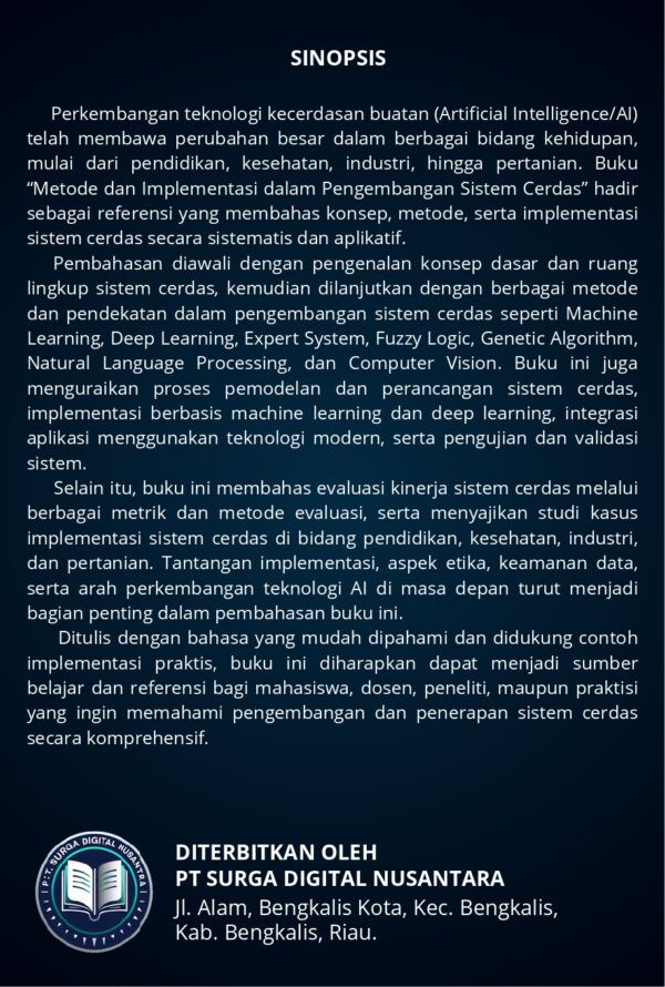 METODE DAN IMPLEMENTASI DALAM PENGEMBANGAN SISTEM CERDAS